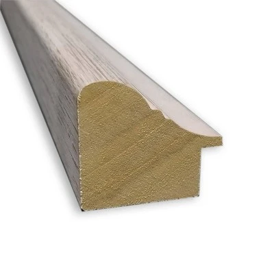 31" X 25" Non-Beveled Curve Wood Bathroom Wall Mirror Gray Wash - Amanti Art 3 31" X 25" Non-Beveled Curve Wood Bathroom Wall Mirror Gray Wash - Amanti Art