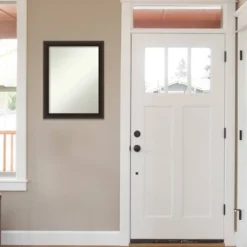 22" X 28" Non-Beveled Romano Espresso Narrow Wood Wall Mirror - Amanti Art -Amanti Art GUEST 8c2d8206 16bc 4d09 9bc9 b0db397aaf5e