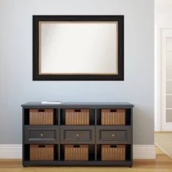 43" X 31" Non-Beveled Vogue Black Wall Mirror - Amanti Art -Amanti Art GUEST 8c52c17b 6031 45fd a0ae b94a4ebb4bd8