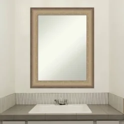23" X 29" Non-Beveled Elegant Bathroom Wall Mirror Brushed Bronze - Amanti Art -Amanti Art GUEST 8c7d6d82 af9f 4ce3 a18a 504984c3c1b3