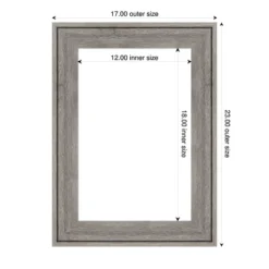 Amanti Art Regis Barnwood Grey Framed Dry Erase Magnetic Board -Amanti Art GUEST 8d4985a8 f28f 4975 9262 cebad4dd906d
