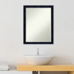 Amanti Art Madison Black Petite Bevel Wood Bathroom Wall Mirror 26.5 X 20.5 In. -Amanti Art GUEST 8d6d50d3 8612 4b5e 98b9 fba995b8b700