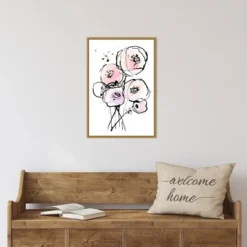 16" X 23" Pink Mod 2 By Lesia Binkin Framed Canvas Wall Art - Amanti Art -Amanti Art GUEST 8def5485 343a 4c5b a394 ca936f7a66ac