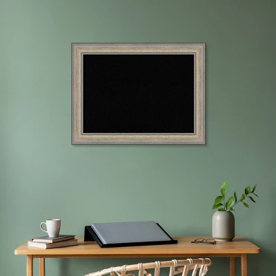 33"x25" Wood Frame Black Cork Board Fleur Champagne Silver - Amanti Art: Bulletin Board, Cork Material, Wall Mount, No Choking Hazard 7 33"x25" Wood Frame Black Cork Board Fleur Champagne Silver - Amanti Art: Bulletin Board, Cork Material, Wall Mount, No Choking Hazard - Image 5