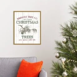 16" X 20" Christmas Tree Farm Sign By Wild Apple Portfolio Framed Canvas Wall Art - Amanti Art -Amanti Art GUEST 8e6a5e90 e0c5 4c8e a246 5b7475e3d421