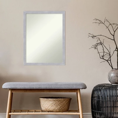 20" X 26" Non-Beveled Grace Brushed Nickel Narrow Wall Mirror - Amanti Art 9 20" X 26" Non-Beveled Grace Brushed Nickel Narrow Wall Mirror - Amanti Art - Image 7