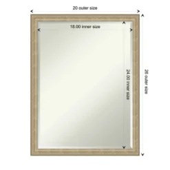 Amanti Art Paris Champagne Petite Bevel Bathroom Wall Mirror 26 X 20 In. -Amanti Art GUEST 8f2e856a f864 4696 8c2d 94fbb4304f8e