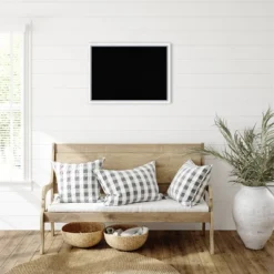 30"x22" Morgan Wood Frame Cork Board White/Blue - Amanti Art -Amanti Art GUEST 8fb982fc 26af 457e 8eb6 23085e3ebe31