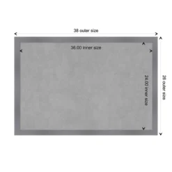 38"x26" Edwin Framed Magnetic Board Gray - Amanti Art 20 38"x26" Edwin Framed Magnetic Board Gray - Amanti Art -Amanti Art GUEST 90369287 2c8a 4a0b 8904 bf2673f54b66