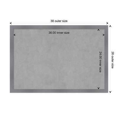 38"x26" Edwin Framed Magnetic Board Gray - Amanti Art 11 38"x26" Edwin Framed Magnetic Board Gray - Amanti Art - Image 9