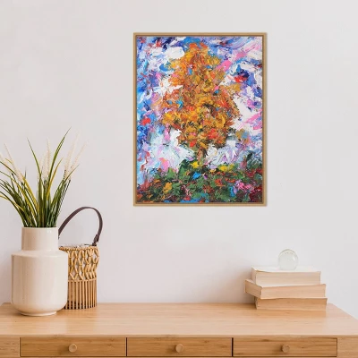 18" X 24" Tree II By Joseph Marshal Foster Framed Canvas Wall Art Orange - Amanti Art 5 18" X 24" Tree II By Joseph Marshal Foster Framed Canvas Wall Art Orange - Amanti Art - Image 3