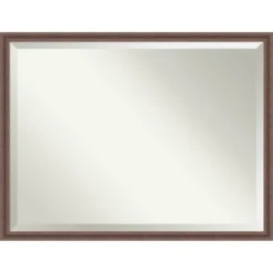 Amanti Art Distressed Rustic Brown Beveled Wood Bathroom Wall Mirror -Amanti Art GUEST 90e8909f f2d9 4b0d 924d 40ee99a595f2