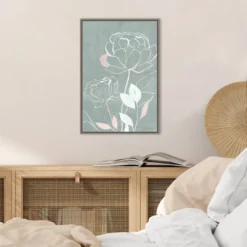 16" X 23" Roseland II By Isabelle Z Framed Canvas Wall Art - Amanti Art -Amanti Art GUEST 912348b9 1990 4a58 81c9 7bac70dce1af