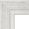 Amanti Art Rustic White Wash Petite Bevel Wood Bathroom Wall Mirror 28.5 X 22.5 In.