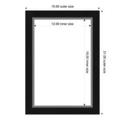Amanti Art Eva Black Silver Narrow Framed Dry Erase Magnetic Board -Amanti Art GUEST 91b83d87 370d 4a14 ac70 a097c4831e9c
