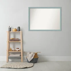 40" X 29" Non-Beveled Sky Blue Rustic Wood Bathroom Wall Mirror - Amanti Art 13 40" X 29" Non-Beveled Sky Blue Rustic Wood Bathroom Wall Mirror - Amanti Art -Amanti Art GUEST 937c1872 e2d3 4245 bf35 3b065f36a9b1