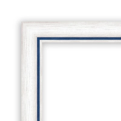 28"x28" Non-Beveled Morgan Wood Bathroom Wall Mirror White/Blue - Amanti Art: Square, Modern, Wall Mount 4 28"x28" Non-Beveled Morgan Wood Bathroom Wall Mirror White/Blue - Amanti Art: Square, Modern, Wall Mount - Image 2