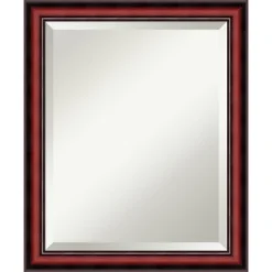 Amanti Art Rubino Cherry Scoop Beveled Wood Framed Wall Mirror -Amanti Art GUEST 944573dc 48fa 48de 8826 78782770fe92