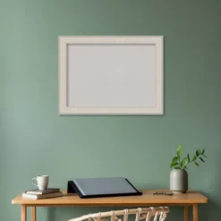 32"x24" Cottage Wood Frame Gray Cork Board White/Silver - Amanti Art -Amanti Art GUEST 946a754a 305f 47be b5a9 3b34cad11f72