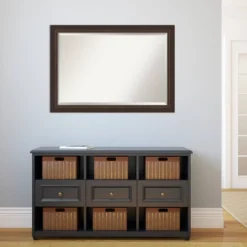 41" X 29" Beveled Lara Bronze Wood Wall Mirror - Amanti Art: Modern Rectangular, No Assembly Required -Amanti Art GUEST 95b41042 b9d0 4111 9f05 68c708a7d28c