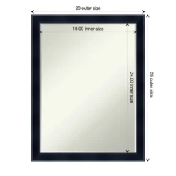 Amanti Art Madison Black Petite Bevel Wood Bathroom Wall Mirror 26.5 X 20.5 In. -Amanti Art GUEST 9628ea69 85a1 43a5 b9f0 d661b2c57d65