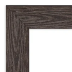 42" X 30" Beveled Bridge Black Wood Wall Mirror - Amanti Art: Modern Rectangle, No Assembly Required -Amanti Art GUEST 96b0a123 4b72 48ad b9ae 4ebd8a49c095