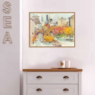 24" X 18" Autumn In New York Study III By Samuel Dixon Framed Canvas Wall Art - Amanti Art 6 24" X 18" Autumn In New York Study III By Samuel Dixon Framed Canvas Wall Art - Amanti Art - Image 4