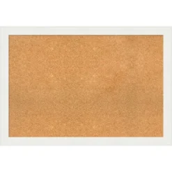Amanti Art Vanity White Narrow Framed Corkboard, Natural Cork -Amanti Art GUEST 97030eee 84a6 4a7f 99be 8f64d6b3298d
