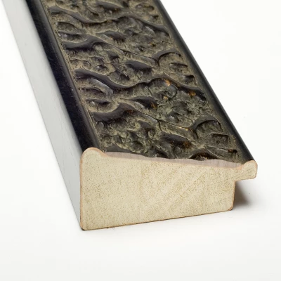 Amanti Art Intaglio Embossed Black Petite Bevel Wood Bathroom Wall Mirror 28.5 X 22.5 In. 4 Amanti Art Intaglio Embossed Black Petite Bevel Wood Bathroom Wall Mirror 28.5 X 22.5 In. - Image 2