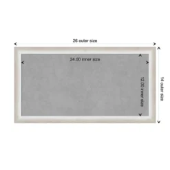 26"x14" Two Tone Framed Magnetic Board Silver - Amanti Art: Real Wood, Steel, Wall Mount, Home & Office 20 26"x14" Two Tone Framed Magnetic Board Silver - Amanti Art: Real Wood, Steel, Wall Mount, Home & Office -Amanti Art GUEST 9776f654 0073 49cf b6f4 779392c2844c