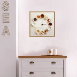 16" X 16" It's Always Coffee Time By Dina Belenko Framed Canvas Wall Art - Amanti Art -Amanti Art GUEST 9790aaf8 a351 450e 9f59 6bd92569a4dc