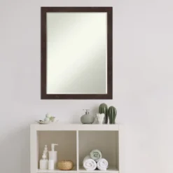Amanti Art Fresco Petite Bevel Wood Bathroom Wall Mirror -Amanti Art GUEST 984123b7 815e 4cd6 8d16 bff002af2da6