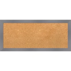 32"x14" Edwin Wood Frame Natural Cork Board Gray - Amanti Art -Amanti Art GUEST 990a57ce 6932 4fd5 8cc1 945dc2532171