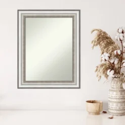 23" X 29" Non-Beveled Salon Silver Wall Mirror - Amanti Art -Amanti Art GUEST 9a5ac101 2228 402f 9043 1986dddad45f