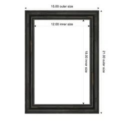 Amanti Art Rustic Pine Black Narrow Framed Dry Erase Magnetic Board -Amanti Art GUEST 9a6ab496 fd62 4682 9f58 4d089aac5c72