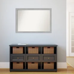 39" X 27" Non-Beveled Vista Brushed Nickel Narrow Wall Mirror - Amanti Art 13 39" X 27" Non-Beveled Vista Brushed Nickel Narrow Wall Mirror - Amanti Art -Amanti Art GUEST 9a86394f abfd 4372 b2e2 6fc3ebf17183