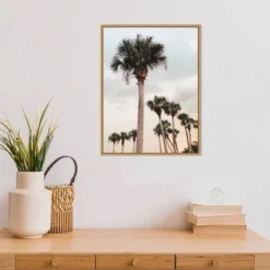 18" X 24" Tall Palms By Olivia Joy Framed Canvas Wall Art - Amanti Art -Amanti Art GUEST 9b4d4358 2a80 466a b52a 2f92baf62b03