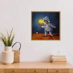 16" X 16" The Night Before Christmas Mouse By Lucia Heffernan Framed Canvas Wall Art - Amanti Art -Amanti Art GUEST 9bb299d7 bf51 4f61 9414 5e4ad34c93c6