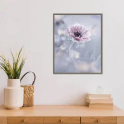 16" X 20" La Reine De Neiges Flower By Fabien Bravin Framed Canvas Wall Art - Amanti Art -Amanti Art GUEST 9c0f7776 db4c 4c95 8b54 243fdb3c154d