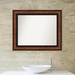 35" X 29" Non-Beveled Vogue Bronze Bathroom Wall Mirror - Amanti Art -Amanti Art GUEST 9c169a54 ed8c 4537 9229 7661bd0a370a