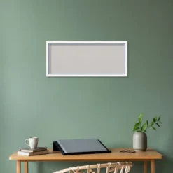 32"x14" Morgan Wood Frame Gray Cork Board White/Blue - Amanti Art -Amanti Art GUEST 9c451394 159c 4cb6 842c 5d04c0060d20