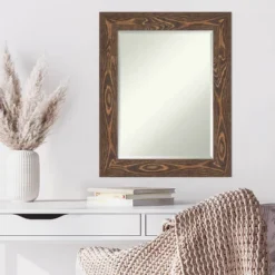 24" X 30" Beveled Bridge Brown Wood Wall Mirror - Amanti Art -Amanti Art GUEST 9cf0824a 6325 4859 9c87 f2de7c4b70a0