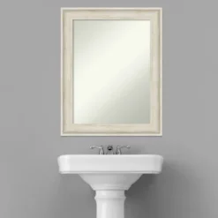 23" X 29" Non-Beveled Regal Birch Cream Bathroom Wall Mirror - Amanti Art -Amanti Art GUEST 9d0865af f7d0 4c00 8f1f 4a1455a73f19