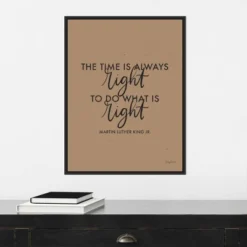 18" X 24" Words Of Wisdom IV Black - The Time Is Right By Becky Thorns Framed Canvas Wall Art Black - Amanti Art -Amanti Art GUEST 9d54443a b63b 4ec6 84d2 81d1f4598ccb
