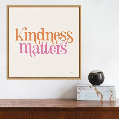 16" X 16" Kindness Matters By Laura Marshall Framed Canvas Wall Art Light Brown - Amanti Art 6 16" X 16" Kindness Matters By Laura Marshall Framed Canvas Wall Art Light Brown - Amanti Art - Image 4