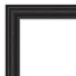 Amanti Art Shipwreck Black Petite Bevel Bathroom Wall Mirror 29.5 X 23.5 In.