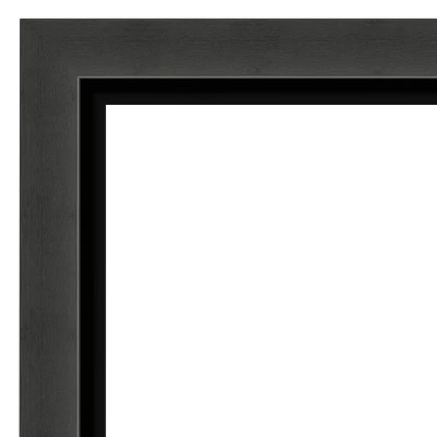 33" X 27" Non-Beveled Tuxedo Black Bathroom Wall Mirror - Amanti Art 4 33" X 27" Non-Beveled Tuxedo Black Bathroom Wall Mirror - Amanti Art - Image 2