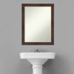 21" X 27" Non-Beveled Wild Wood Brown Narrow Bathroom Wall Mirror - Amanti Art 17 21" X 27" Non-Beveled Wild Wood Brown Narrow Bathroom Wall Mirror - Amanti Art -Amanti Art GUEST 9e4a8243 114b 4227 bdec abd310fd69d5