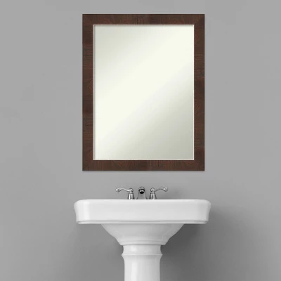 21" X 27" Non-Beveled Wild Wood Brown Narrow Bathroom Wall Mirror - Amanti Art 10 21" X 27" Non-Beveled Wild Wood Brown Narrow Bathroom Wall Mirror - Amanti Art - Image 8