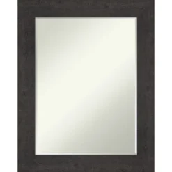 Rustic Plank Petite Bevel Bathroom Wall Mirror -Amanti Art GUEST 9f1d7e68 a08a 4b83 96e8 eb558094dac8